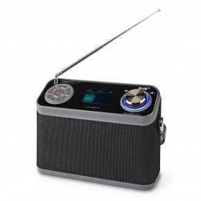Nedis RDDB5200BK DAB+ & FM Radio with Bluetooth & Rechargeable Battery - Black